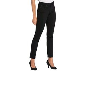 NYDJ Women's Jeans Size 10 Sheri Slim Black Stretch Lift Tuck Jeans